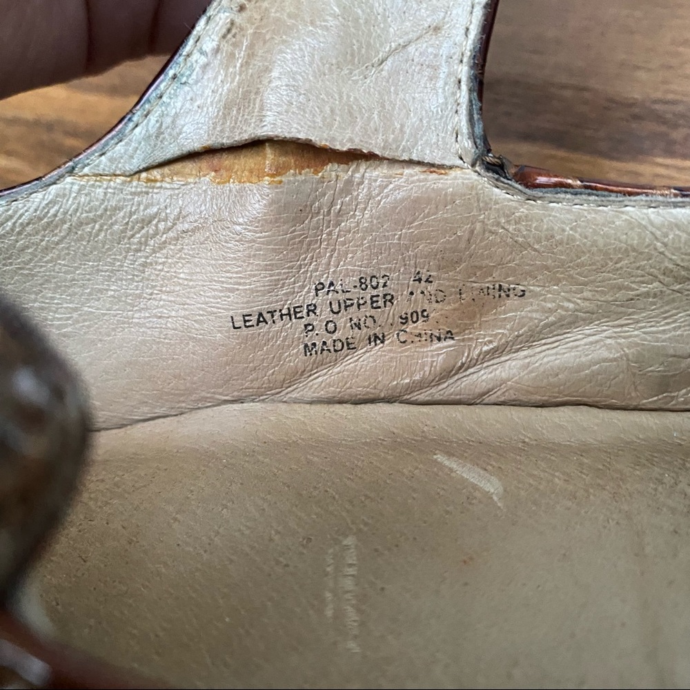 Algeria Mary Jane Brown Shoes 42 - Picture 6 of 9